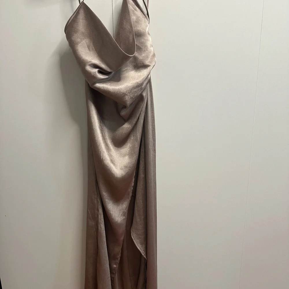 Free People Backless Taupe Dress - Picture 2 of 7